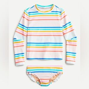NWT Crewcuts 2pc Girls' rash guard set 10